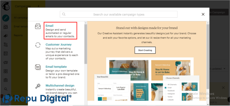 chọn email cá nhân hóa