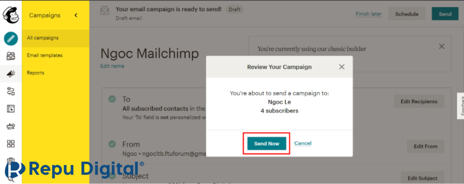 gửi email cá nhân hóa