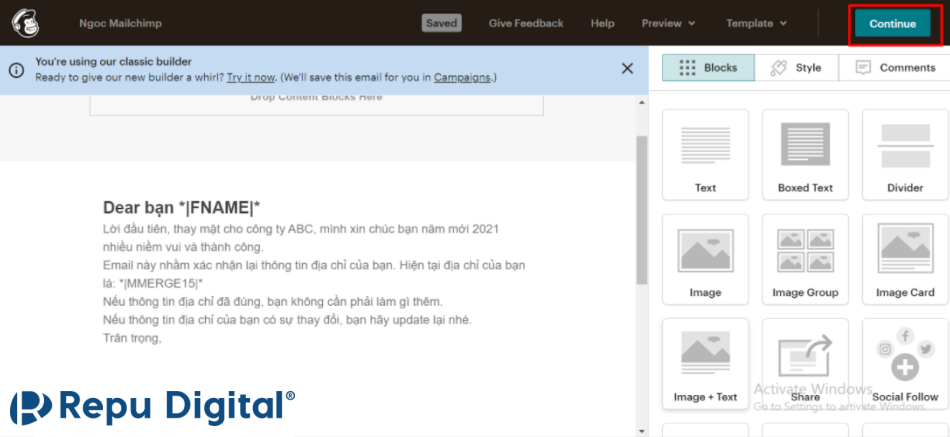 hướng dẫn gửi email cá nhân hóa