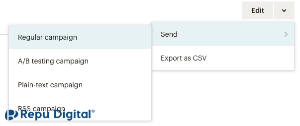 Chọn loại chiến dịch Email Marketing